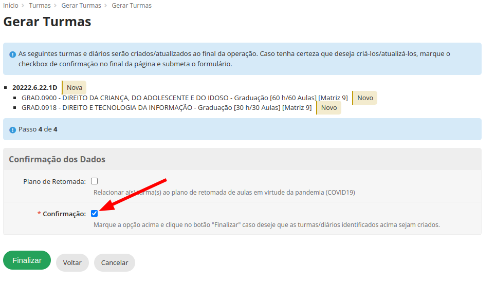 Gerar Turmas Optativas 03