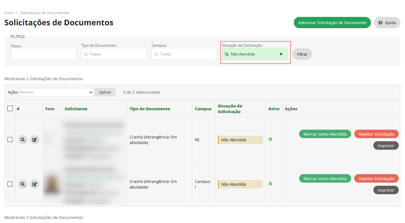 Solicitação de Crachás - UEPB Docs